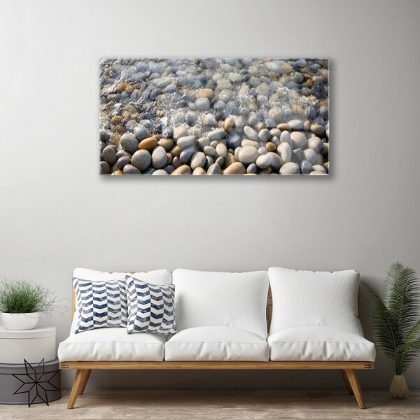 Skleneny obraz Kamene voda umenie 100x50 cm 2 Prívesky
