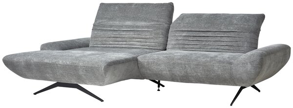 ROHOVÁ SEDAČKA, textil, sivá Dieter Knoll - Sedačky