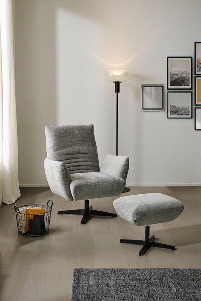 KRESLO, textil, sivá Dieter Knoll - Kreslá