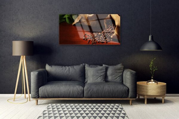 Skleneny obraz Káva zrnká kuchyňa 100x50 cm 2 Prívesky
