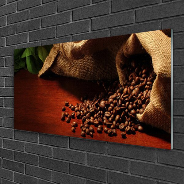 Skleneny obraz Káva zrnká kuchyňa 100x50 cm 2 Prívesky