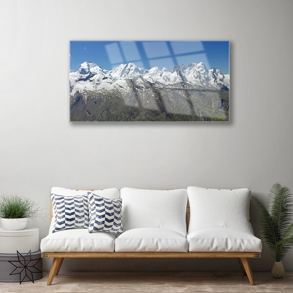 Skleneny obraz Hory sneh príroda 100x50 cm 2 Prívesky