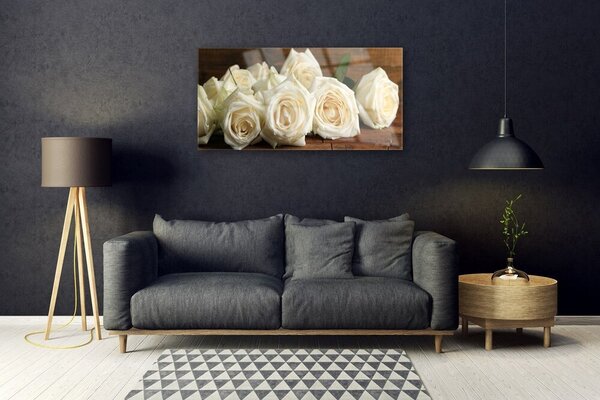 Skleneny obraz Ruže kvety rastlina 100x50 cm 2 Prívesky