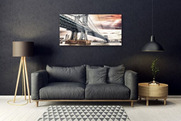Skleneny obraz Most mesto architektúra 100x50 cm 2 Prívesky