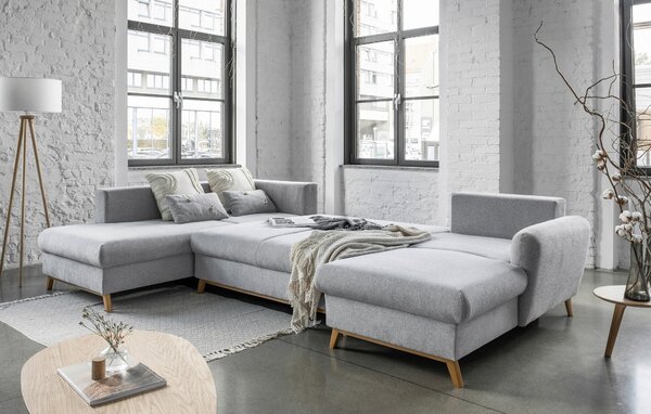 SEDACIA SÚPRAVA, textil, svetlosivá MID.YOU - Sedačky, Online Only