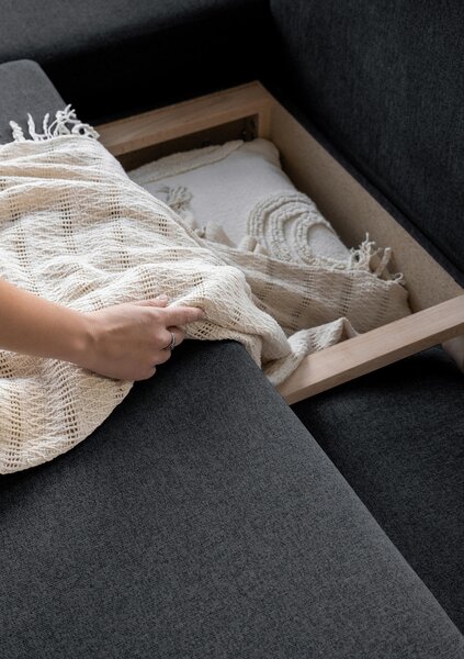 SEDACIA SÚPRAVA, textil, tmavosivá MID.YOU - Sedačky, Online Only