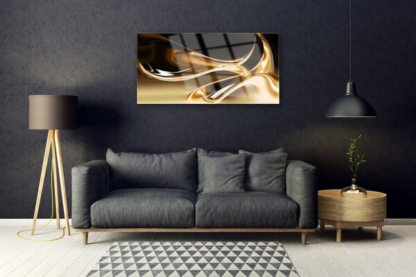 Skleneny obraz Zlato abstrakcia art umenie 100x50 cm 2 Prívesky