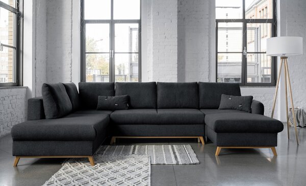 SEDACIA SÚPRAVA, textil, tmavosivá MID.YOU - Sedačky, Online Only