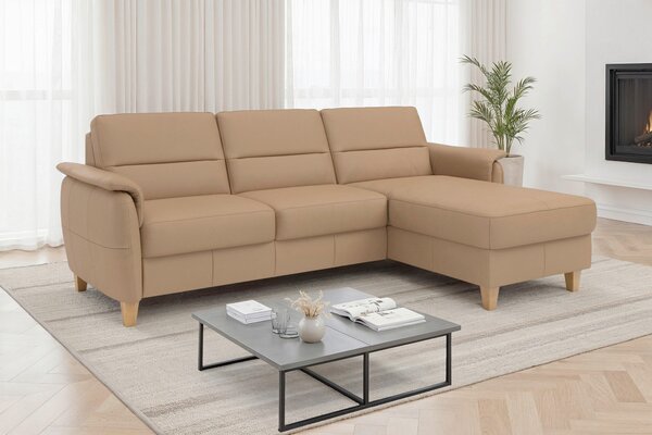 ROHOVÁ SEDAČKA, koža, cappuccino Sit & More - Sedačky, Online Only