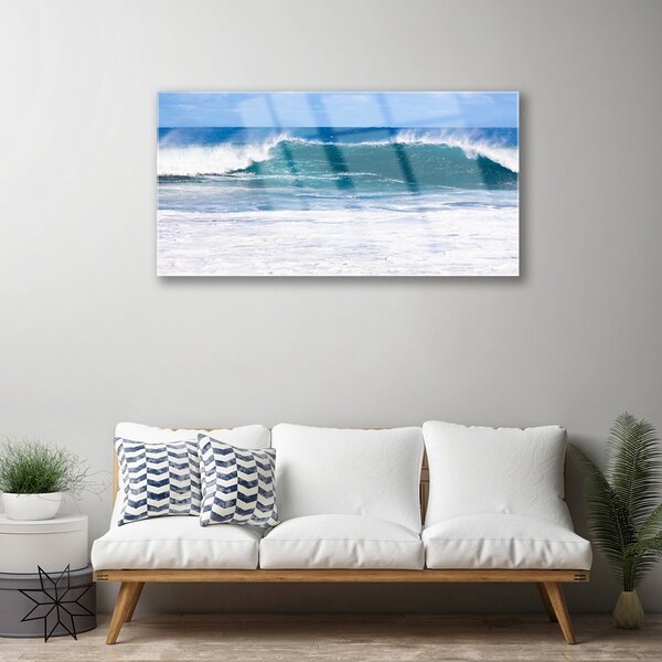 Skleneny obraz More vlna voda oceán 100x50 cm 2 Prívesky