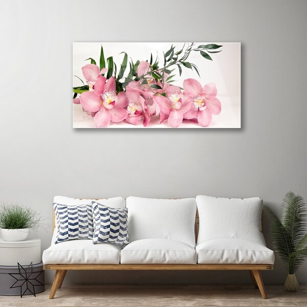 Skleneny obraz Orchidea kvety kúpele 100x50 cm 2 Prívesky