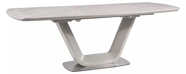 Signal ARMANI CERAMIC jedálenský stôl SIVÁ MRAMOROVÝ EFEKT / MATNÁ ŠEDÁ 160(220)X90