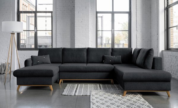 SEDACIA SÚPRAVA, textil, tmavosivá MID.YOU - Sedačky, Online Only