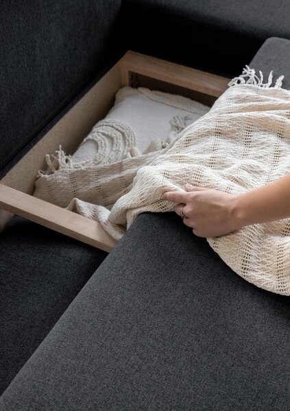 SEDACIA SÚPRAVA, textil, tmavosivá MID.YOU - Sedačky, Online Only