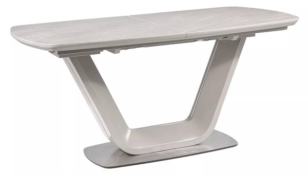 Signal ARMANI CERAMIC jedálenský stôl SIVÁ MRAMOROVÝ EFEKT / MATNÁ ŠEDÁ 160(220)X90