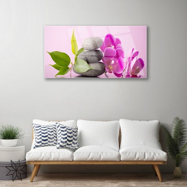 Skleneny obraz Orchidea vstavač kamene 100x50 cm 2 Prívesky