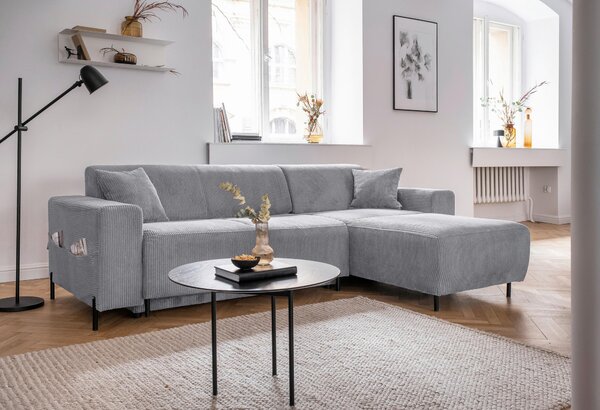 ROHOVÁ SEDAČKA, textil, svetlosivá MID.YOU - Sedačky, Online Only