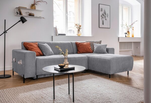 ROHOVÁ SEDAČKA, textil, svetlosivá MID.YOU - Sedačky, Online Only