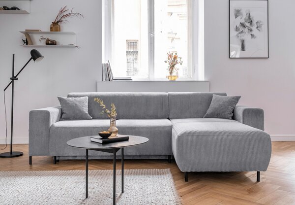 ROHOVÁ SEDAČKA, textil, svetlosivá MID.YOU - Sedačky, Online Only