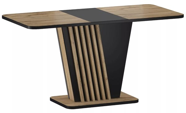 Signal Jedálenský stôl NEVIO, dub artisan / ČIERNA 125(170)X75