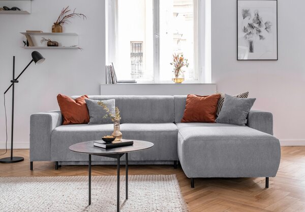 ROHOVÁ SEDAČKA, textil, svetlosivá MID.YOU - Sedačky, Online Only
