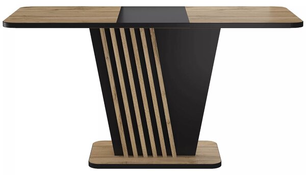 Signal Jedálenský stôl NEVIO, dub artisan / ČIERNA 125(170)X75