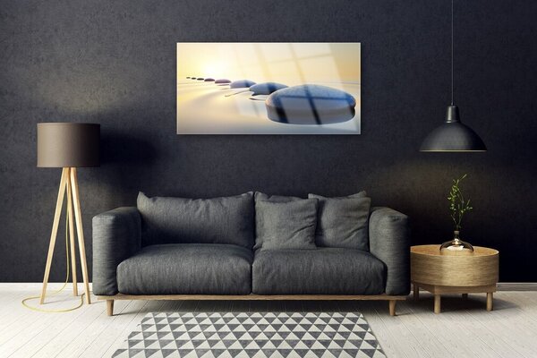 Skleneny obraz Kamene vo vode kúpele 100x50 cm 2 Prívesky