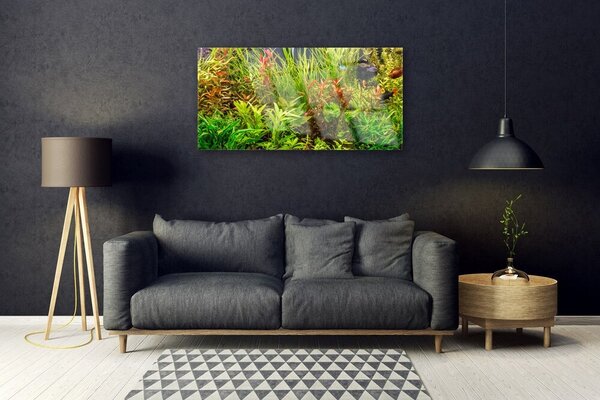 Skleneny obraz Akvárium rybičky rastliny 100x50 cm 2 Prívesky