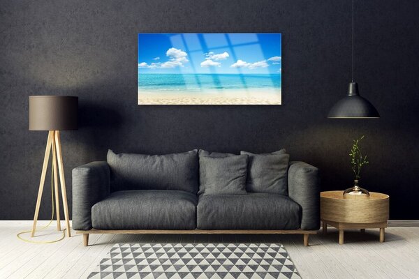 Skleneny obraz More modré nebo 100x50 cm 2 Prívesky