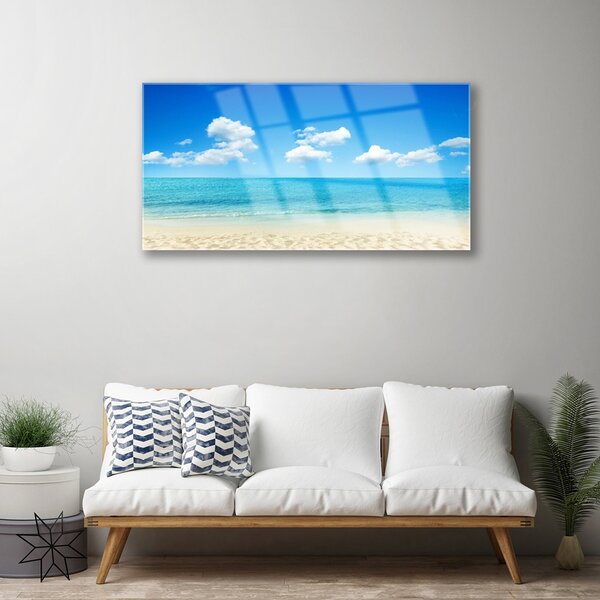 Skleneny obraz More modré nebo 100x50 cm 2 Prívesky