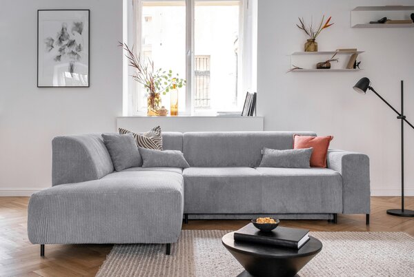 ROHOVÁ SEDAČKA, textil, svetlosivá MID.YOU - Sedačky, Online Only