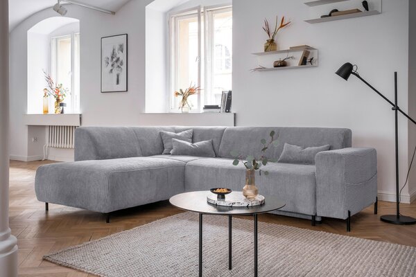 ROHOVÁ SEDAČKA, textil, svetlosivá MID.YOU - Sedačky, Online Only
