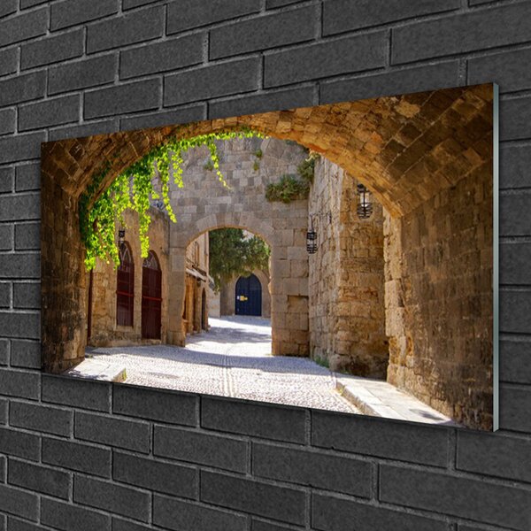 Skleneny obraz Zunel ulička architektúra 100x50 cm 2 Prívesky