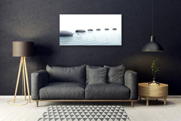 Skleneny obraz Kamene voda umenie 100x50 cm 2 Prívesky