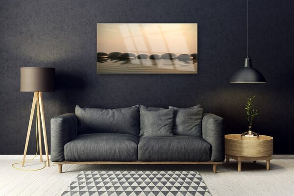 Skleneny obraz Kamene voda umenie 100x50 cm 2 Prívesky