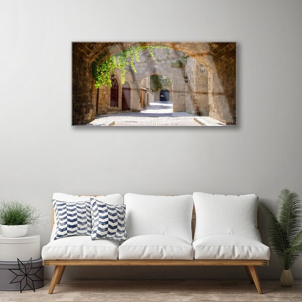 Skleneny obraz Zunel ulička architektúra 100x50 cm 2 Prívesky