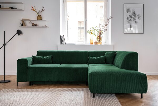 ROHOVÁ SEDAČKA, textil, tmavozelená MID.YOU - Sedačky, Online Only
