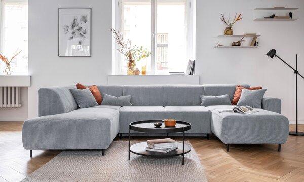 SEDACIA SÚPRAVA, textil, svetlosivá MID.YOU - Sedačky, Online Only