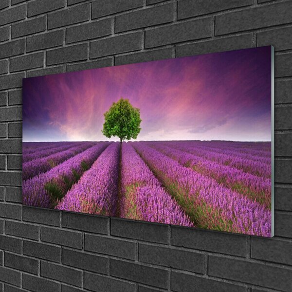 Skleneny obraz Lúka strom príroda 100x50 cm 2 Prívesky
