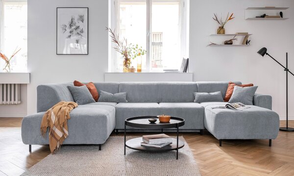 SEDACIA SÚPRAVA, textil, svetlosivá MID.YOU - Sedačky, Online Only