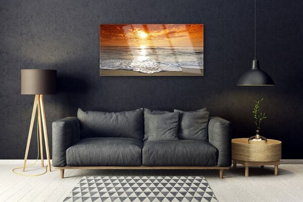 Skleneny obraz More slnko krajina 100x50 cm 2 Prívesky