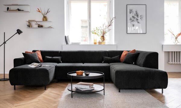 SEDACIA SÚPRAVA, textil, tmavosivá MID.YOU - Sedačky, Online Only