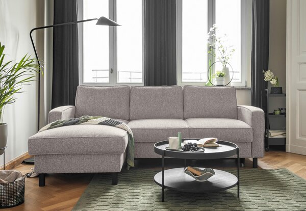 ROHOVÁ SEDAČKA, textil, sivobiela MID.YOU - Sedačky, Online Only
