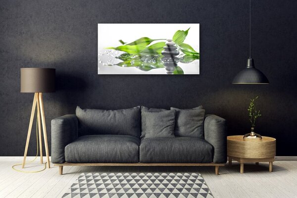 Skleneny obraz Kamene listy umenie 100x50 cm 2 Prívesky