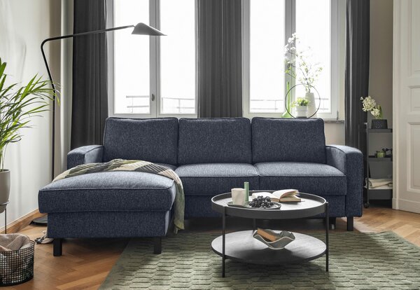 ROHOVÁ SEDAČKA, textil, tmavomodrá MID.YOU - Sedačky, Online Only