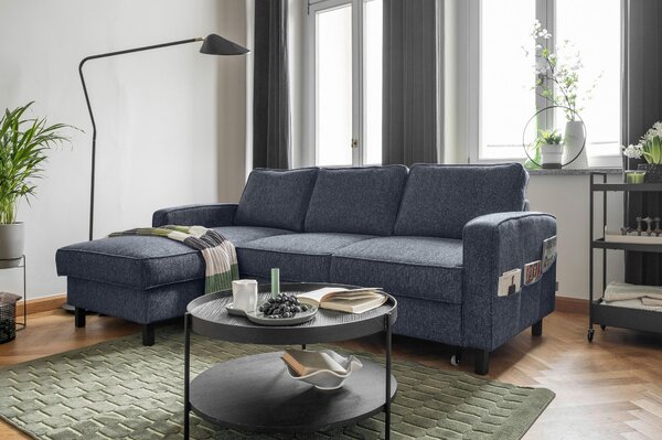 ROHOVÁ SEDAČKA, textil, tmavomodrá MID.YOU - Sedačky, Online Only