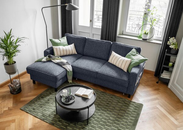 ROHOVÁ SEDAČKA, textil, tmavomodrá MID.YOU - Sedačky, Online Only