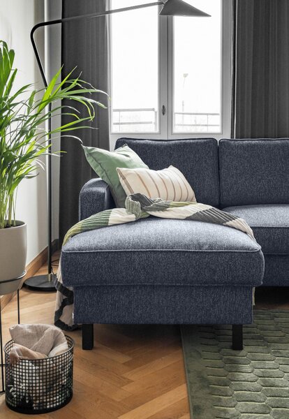 ROHOVÁ SEDAČKA, textil, tmavomodrá MID.YOU - Sedačky, Online Only