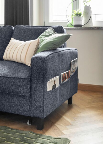 ROHOVÁ SEDAČKA, textil, tmavomodrá MID.YOU - Sedačky, Online Only