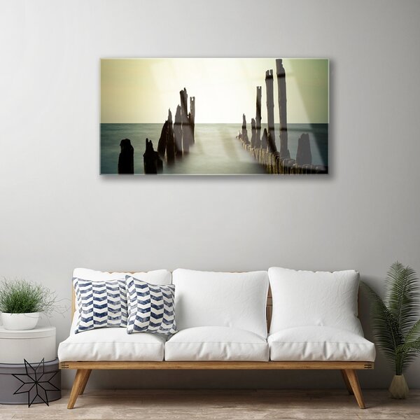 Skleneny obraz More slnko krajina 100x50 cm 2 Prívesky
